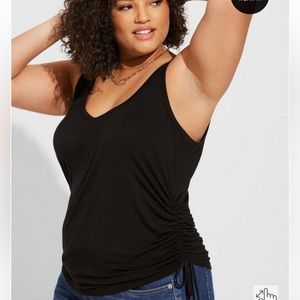 Super Soft Scoop Neck Side Tie Tank